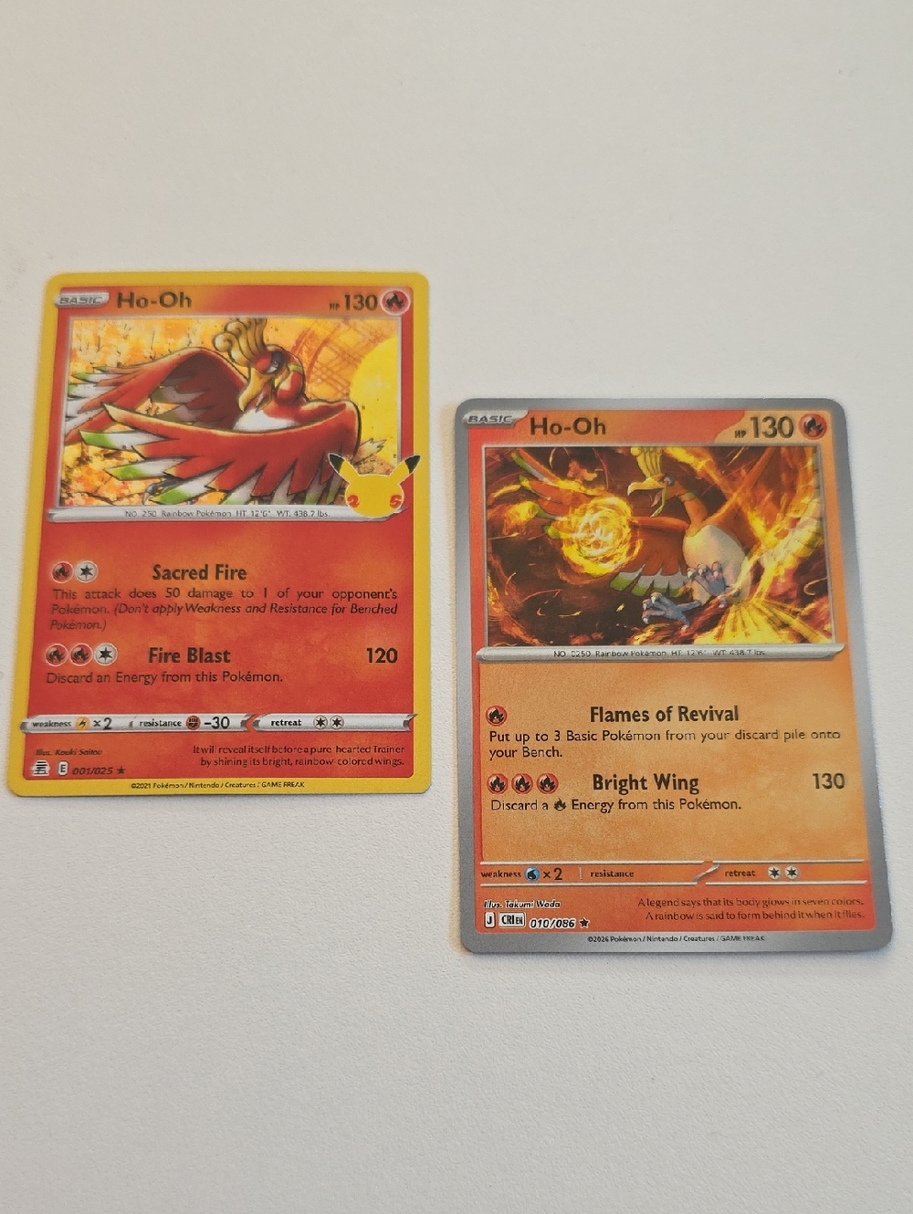 Pokemon Ho-Oh Trading Card